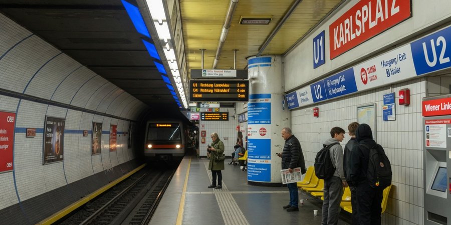 Wiedeńska stacja U-Bahn bez aut do wynajęcia na sąsiednim parkingu