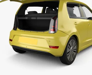 Wnętrze Volkswagen Up! do wynajęcia w Grecji. Doskonały samochód 4-osobowy. ✓ Skrzynia Manualna.