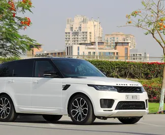 Wynajmij Land Rover Range Rover Sport 2021 w ZEA. Paliwo: Benzyna. Moc: 490 KM ➤ Koszt od 850 AED za dobę.