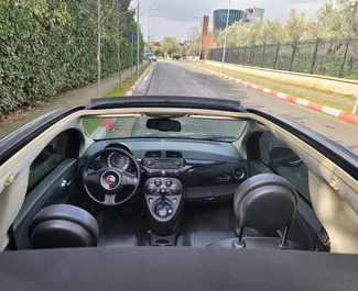 Fiat 500 Cabrio 2014 do wynajęcia w Tiranie. Limit przebiegu nieograniczony.