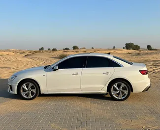 Wynajmij Audi A4 2023 w ZEA. Paliwo: Benzyna. Moc: 265 KM ➤ Koszt od 275 AED za dobę.