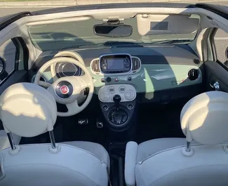 Fiat 500 Cabrio – samochód kategorii Ekonomiczny, Komfort, Cabrio na wynajem w Gruzji ✓ Bez Depozytu ✓ Ubezpieczenie: OC, SCDW, FDW, Pasażerowie, Od Kradzieży, Bez Depozytu.